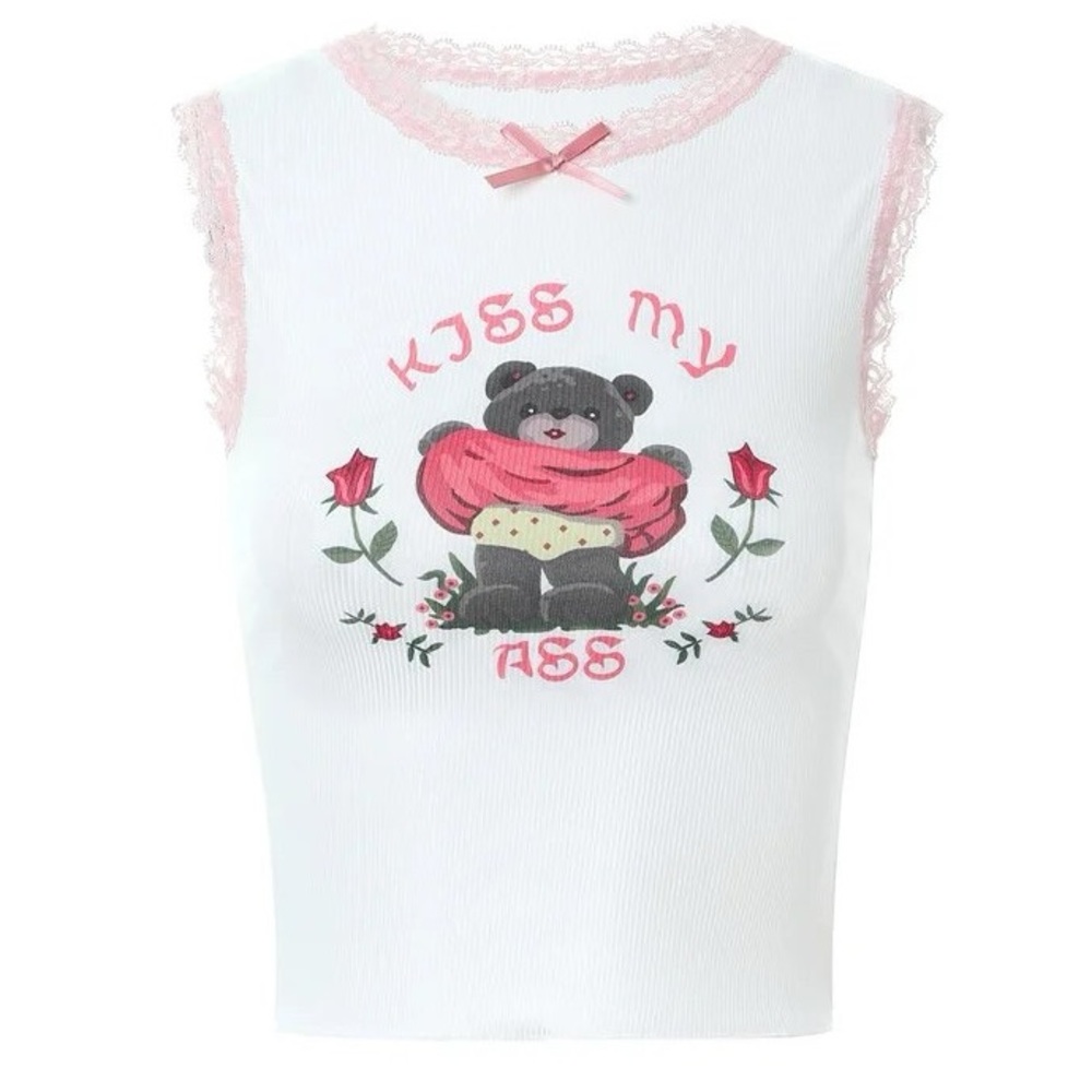 🧸 “KISS MY 😏😏” TEDDY GRAPHIC SHIRT